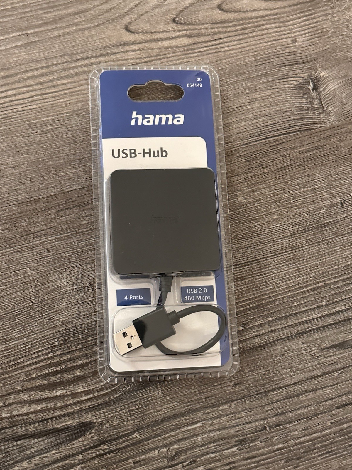 Hama Hub USB 2.0 Multiport 4 Way USB-A Splitter Splitter 480Mbps Bus Powered