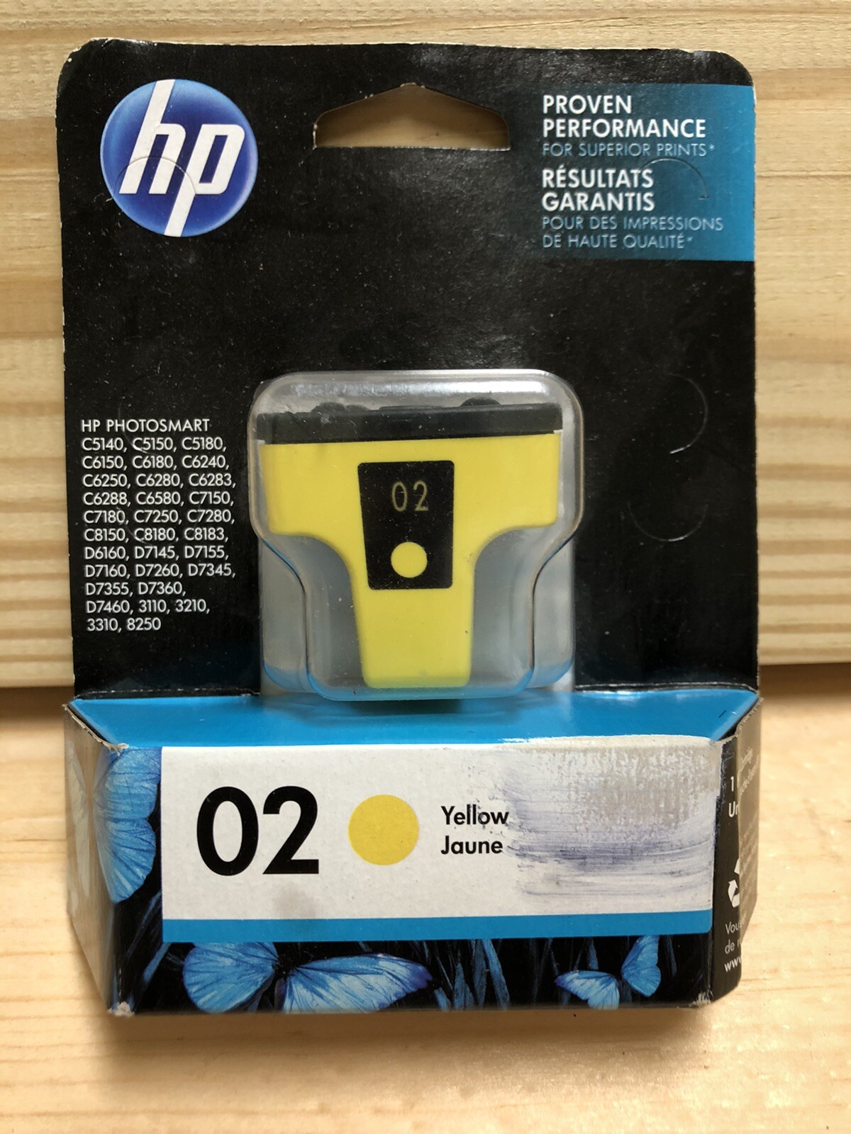 NEW Genuine Original HP 02 Yellow Printer Ink Cartridge  Dated 10/2017