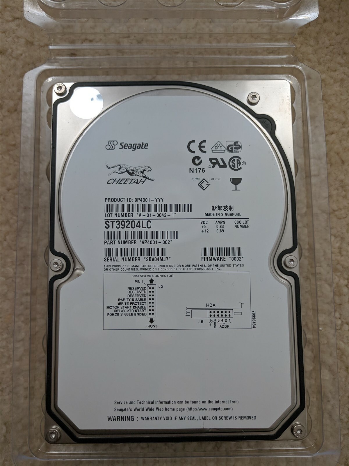 NEW Seagate Cheetah 18XL 9.2GB SCSI 10K 3.5" (ST39204LC)  Hard Drive 