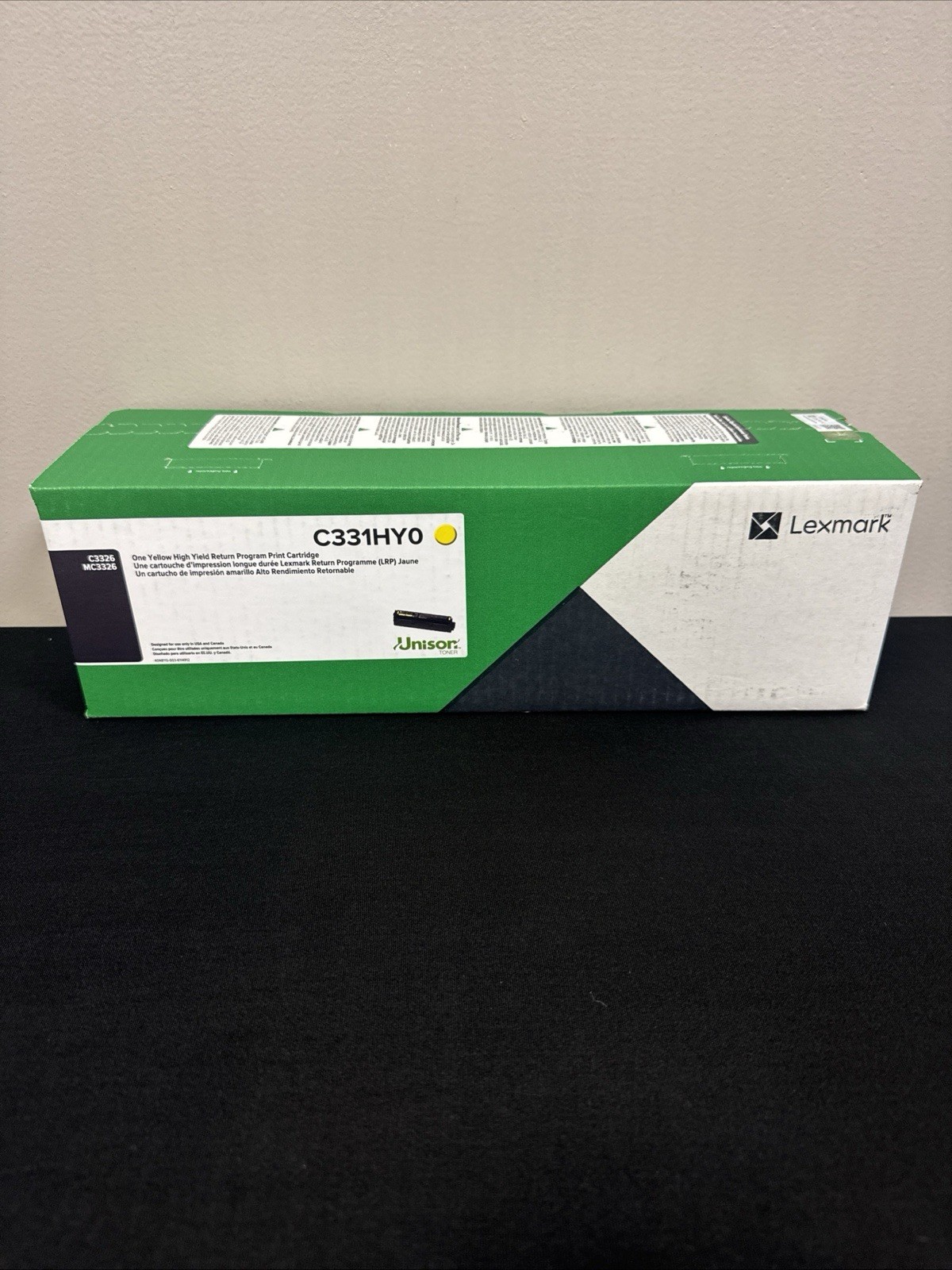 Genuine LEXMARK C331HY0 Yellow High Yield Print Cartridge C3326 MC3326 Sealed
