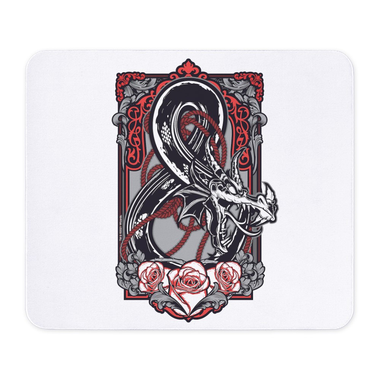 CafePress Dungeons And Dragons Floral Mousepad  (757224347)