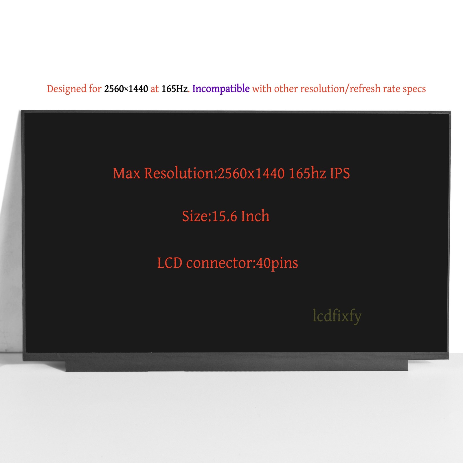 For Acer KL.1560E.031 Non-Touch Led Lcd Screen 15.6" WQHD 2560x1440 165Hz 40 Pin