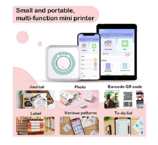 Mini Portable Pocket Wireless Bluetooth Thermal Printer 