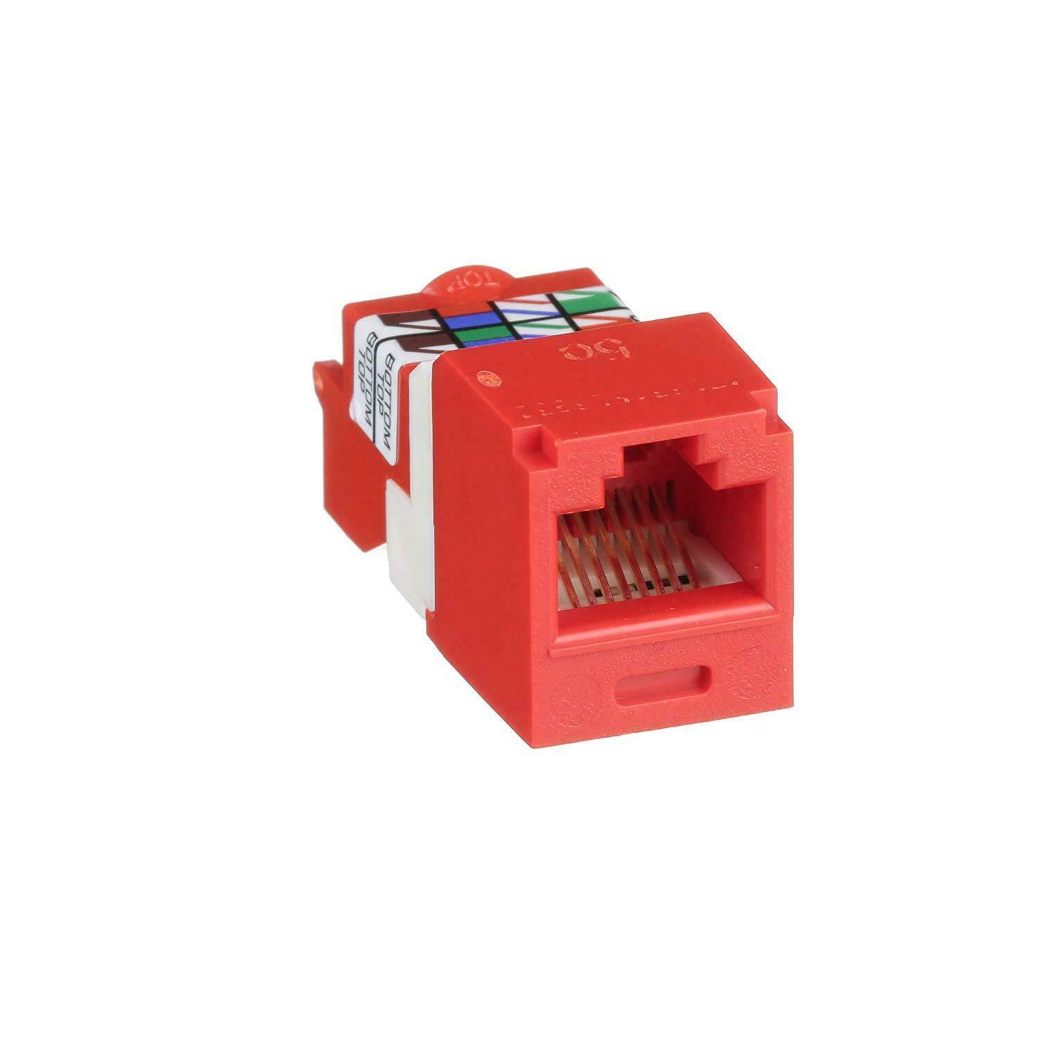 Panduit CJ5E88TRD Mini-Com® TX5E™ T Style UTP Jack Module, Red (Qty 5)