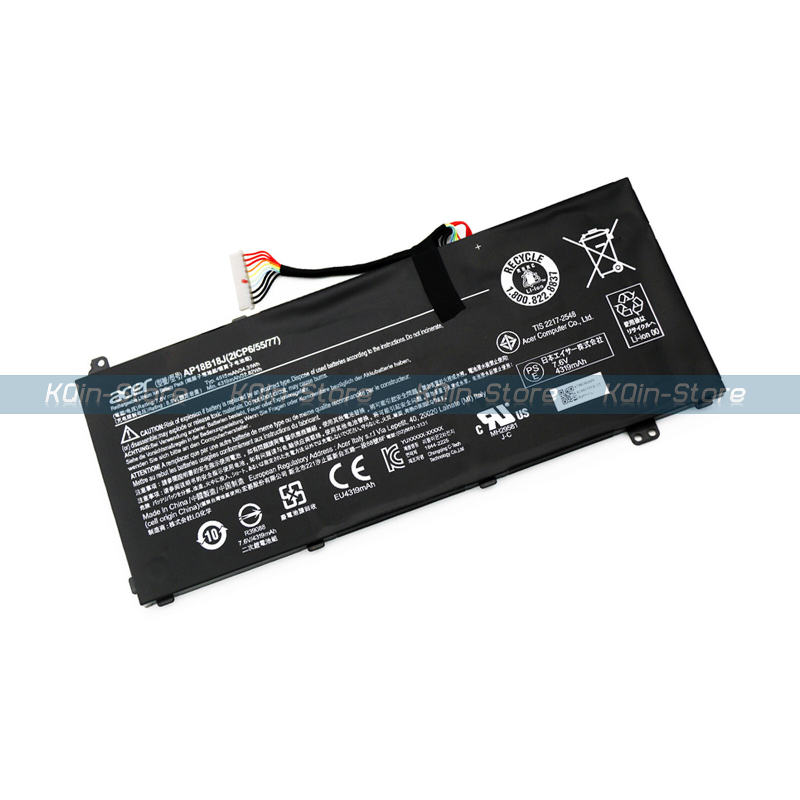 New Original Genuine AP18B18J Laptop Battery for Acer A314-32 7.6V 4515mAh OEM