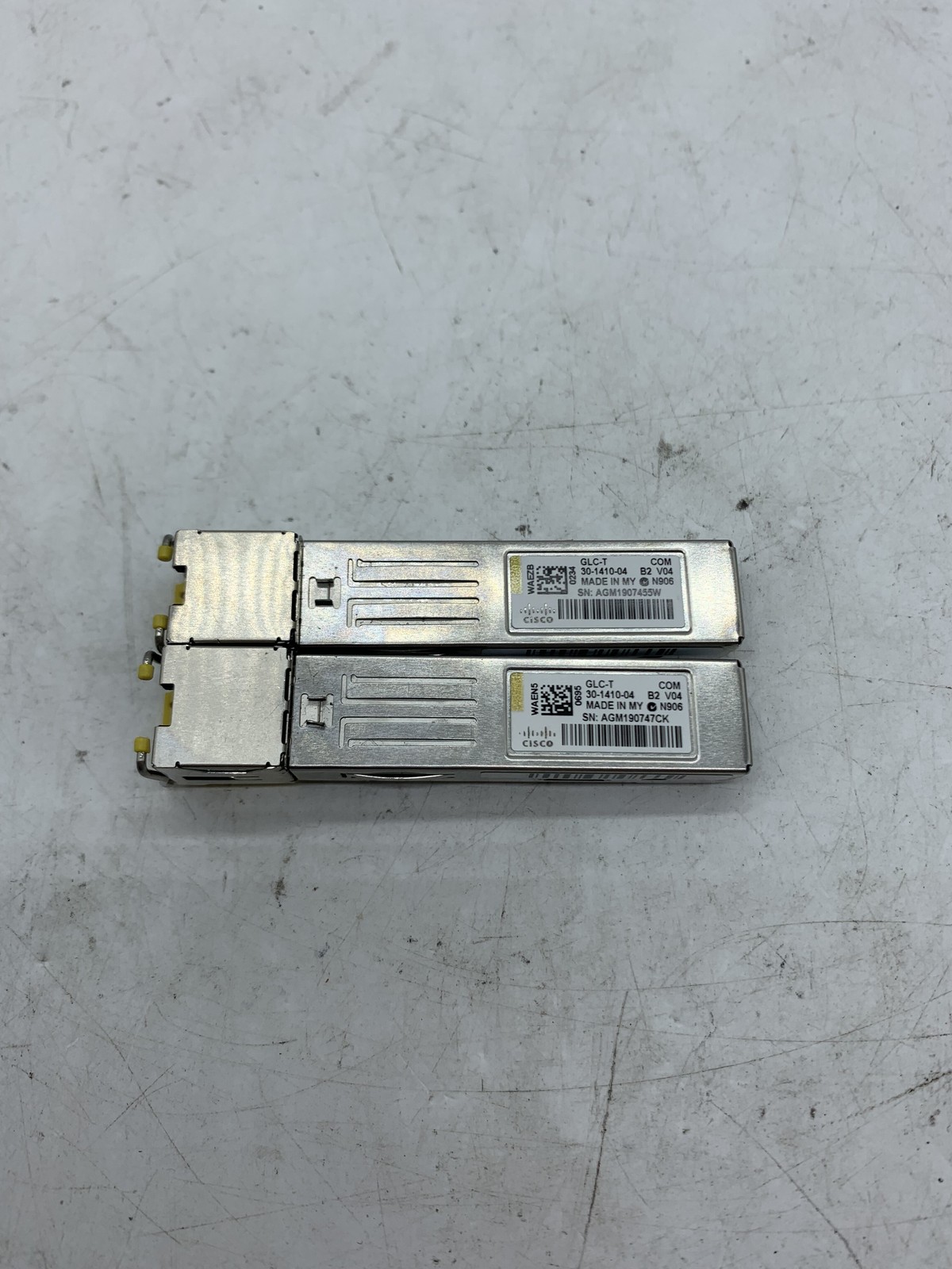 LOT OF 2 Cisco GLC-T 1000Base-T SFP Transceiver 30-1410-04 ~ FREE S/H