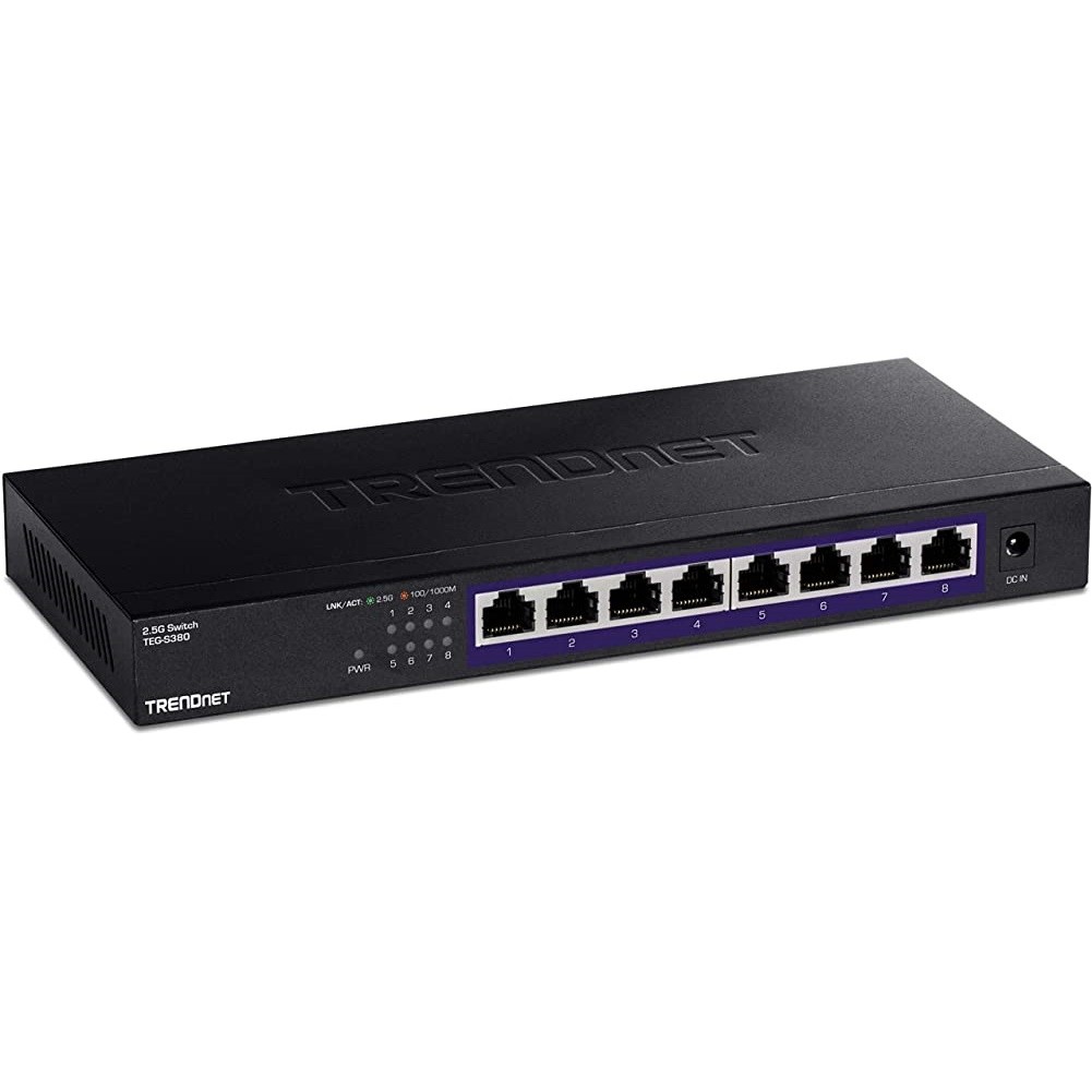 TRENDnet 8-Port Unmanaged 2.5G Ethernet Switch TEGS380