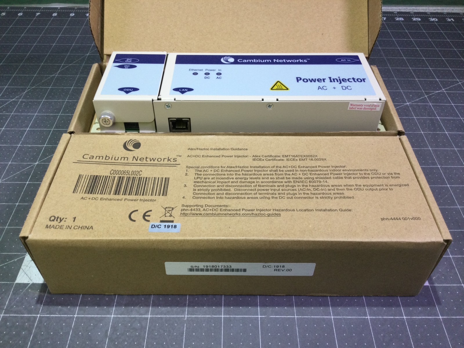 Cambium Networks C000065L002C AC+DC Enhanced Power Injector PTP650 PTP670 NEW