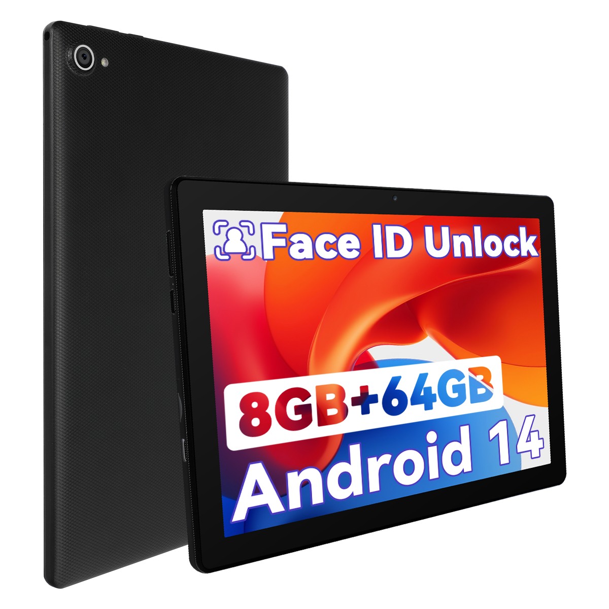 10.1 inch Tablet  Android 14 8GB RAM 64GB ROM(1TB Expandable) WiFi BT IPS LCD