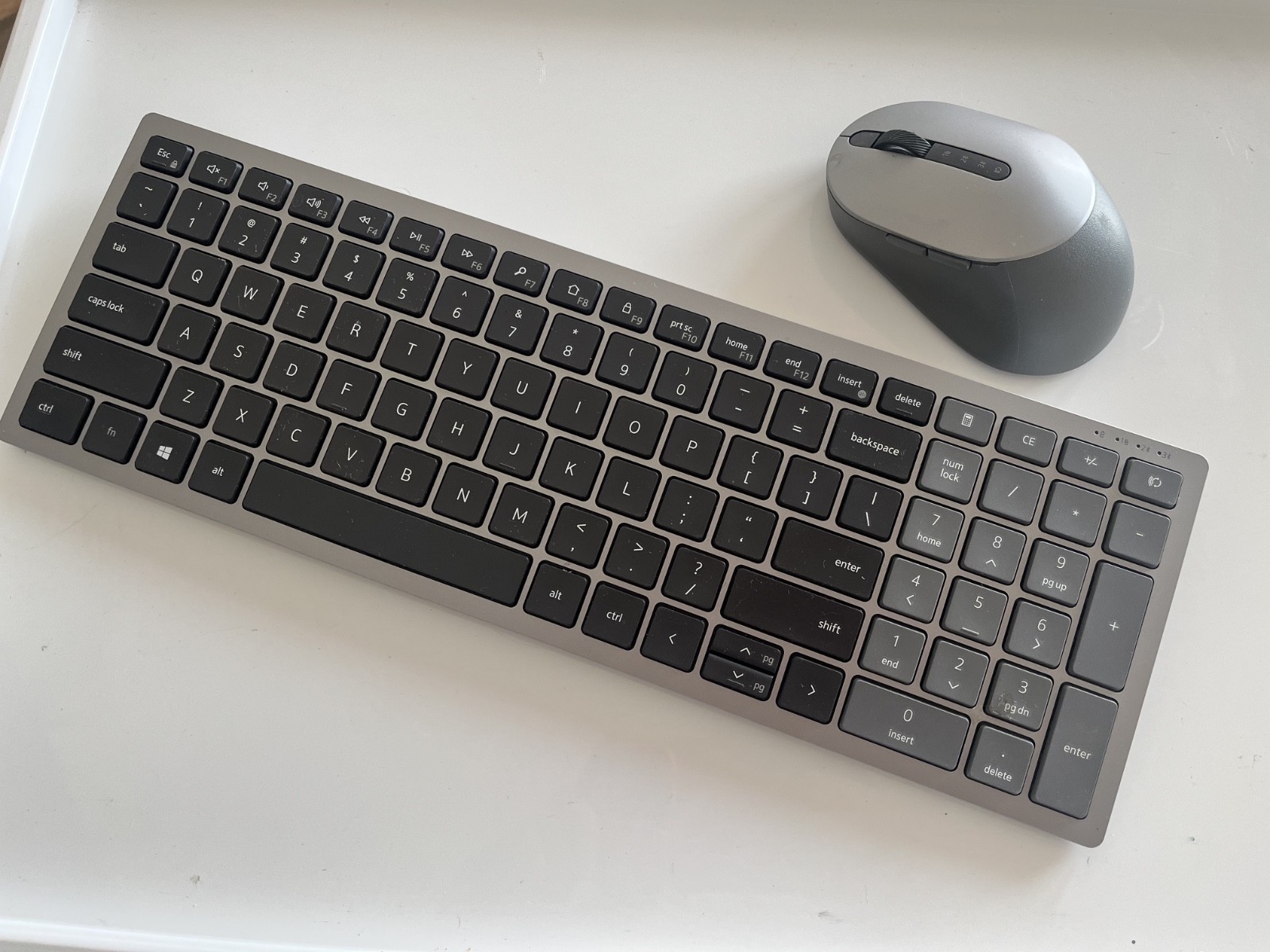 Dell Premier Multi-Device Wireless Keyboard and Mouse Combo KM7120W Titan Gray