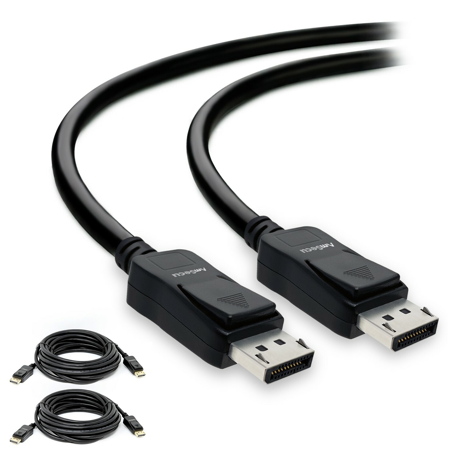AmSecu 2 Pack DisplayPort to DisplayPort 1.2 15ft dp cable 4K@60hz, 1440p@144hz