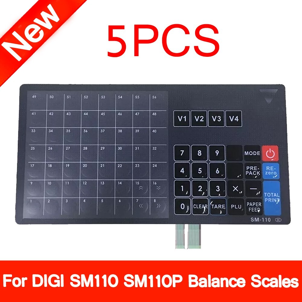 5pcs New Keyboard Keypad For DIGI SM110 SM110P Balance Scales English Version