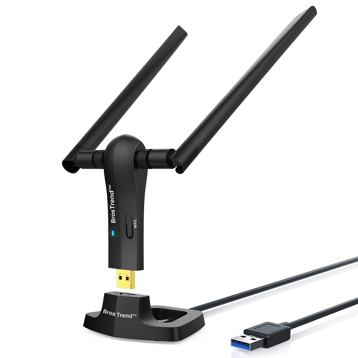 1200mbps Long Range Usb Wifi Adapter For Pc Desktop Laptop Of Windows 11/10/8.1/