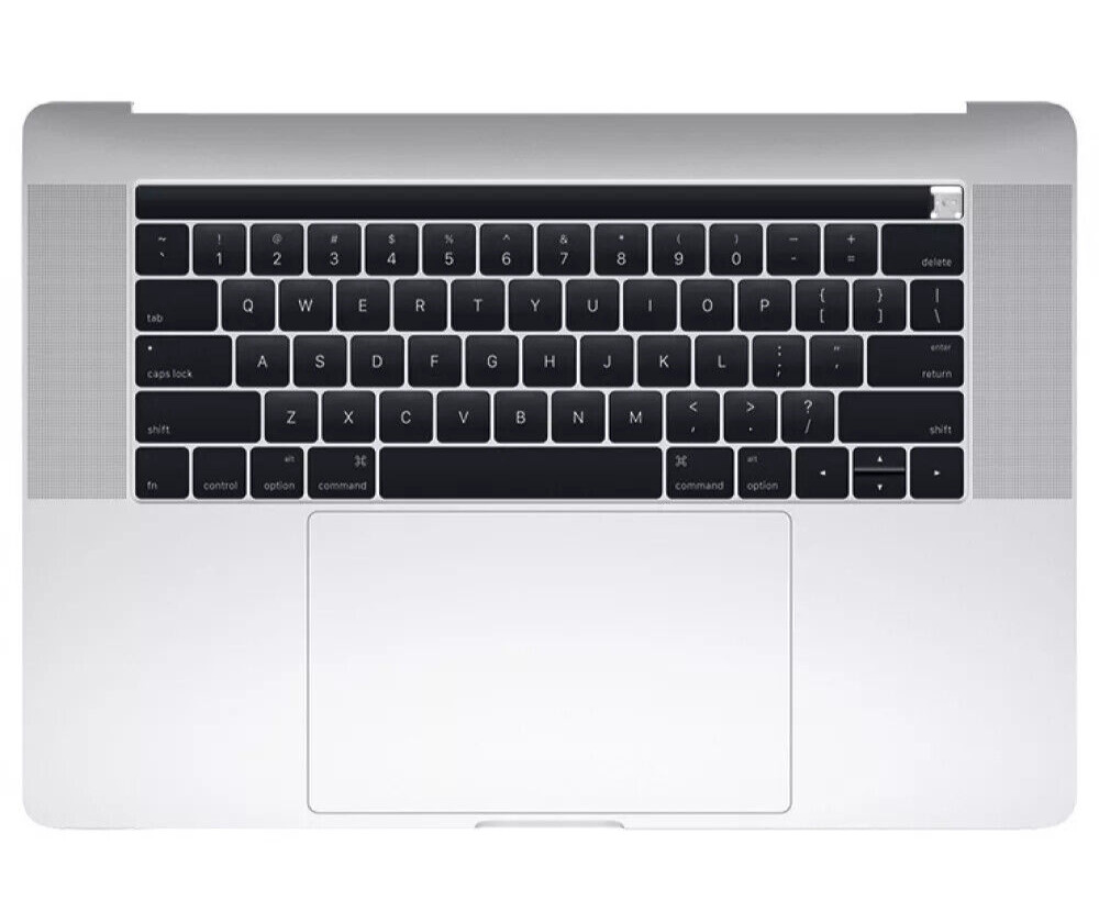 OEM MacBook Pro 15 2018 2019 A1990 Top Case Palmrest  Keyboard - Silver, Grade B