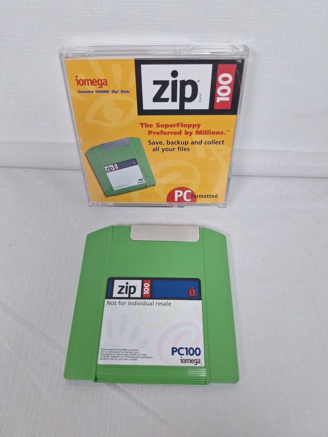 1998 Vintage Genuine Iomega ZIP-100 100MB ZIP Disk - PC Formatted 