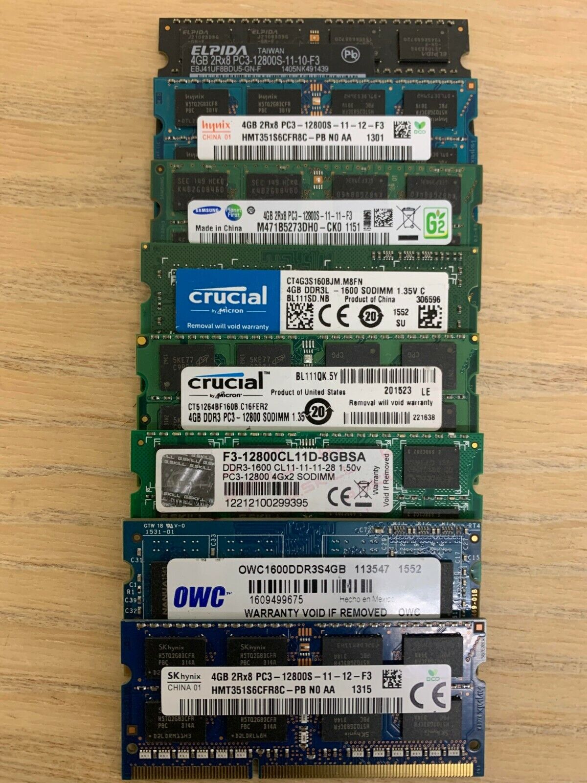 4GB PC3-12800 DDR3 Single Stick MEMORY RAM SAMSUNG HYNIX CRUCIAL RANDOM BRAND.f