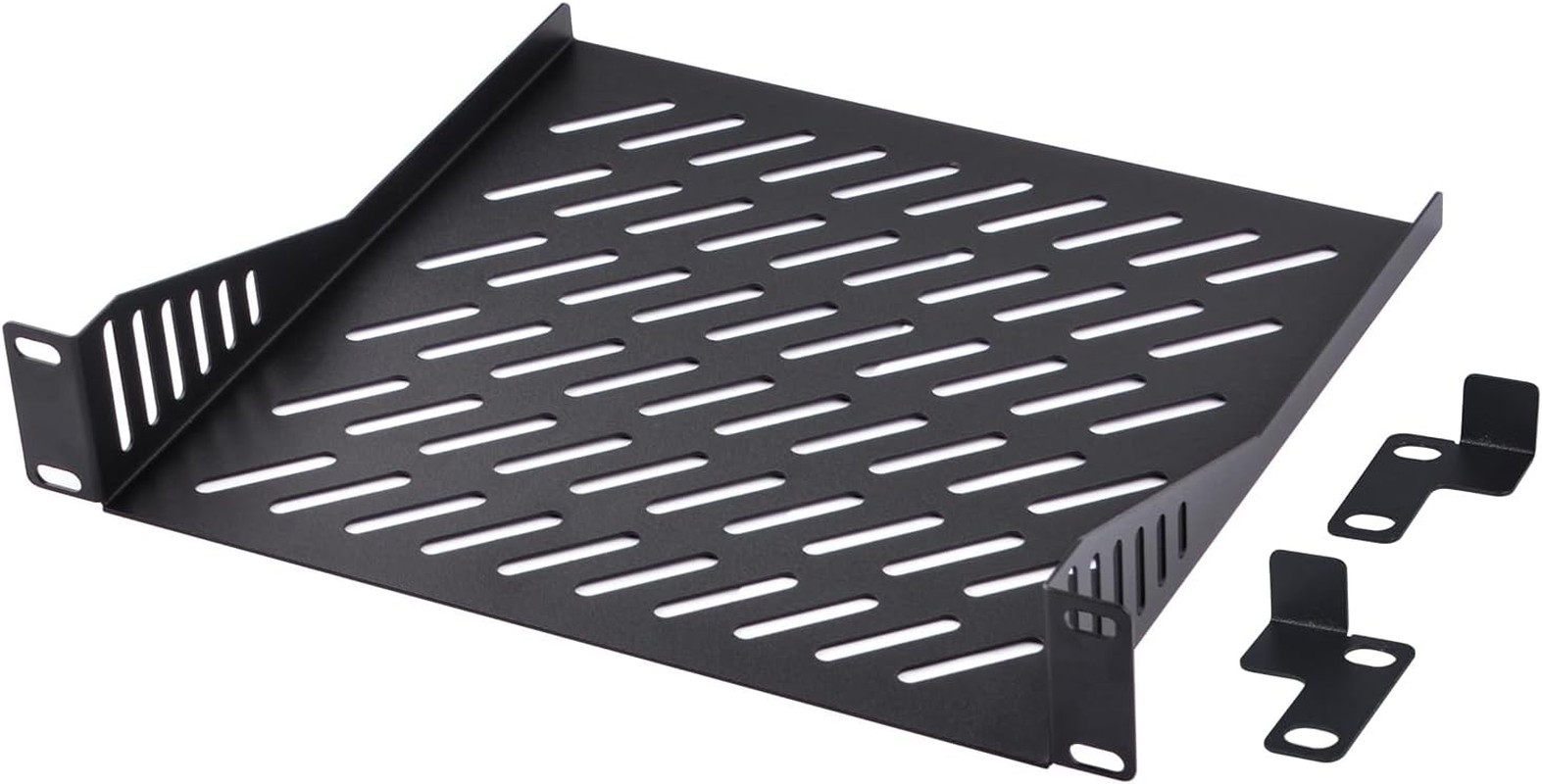 Geeekpi 1U Server Rack Shelf, 7.87" Depth Vented Rack Mount Cantilever Tray for