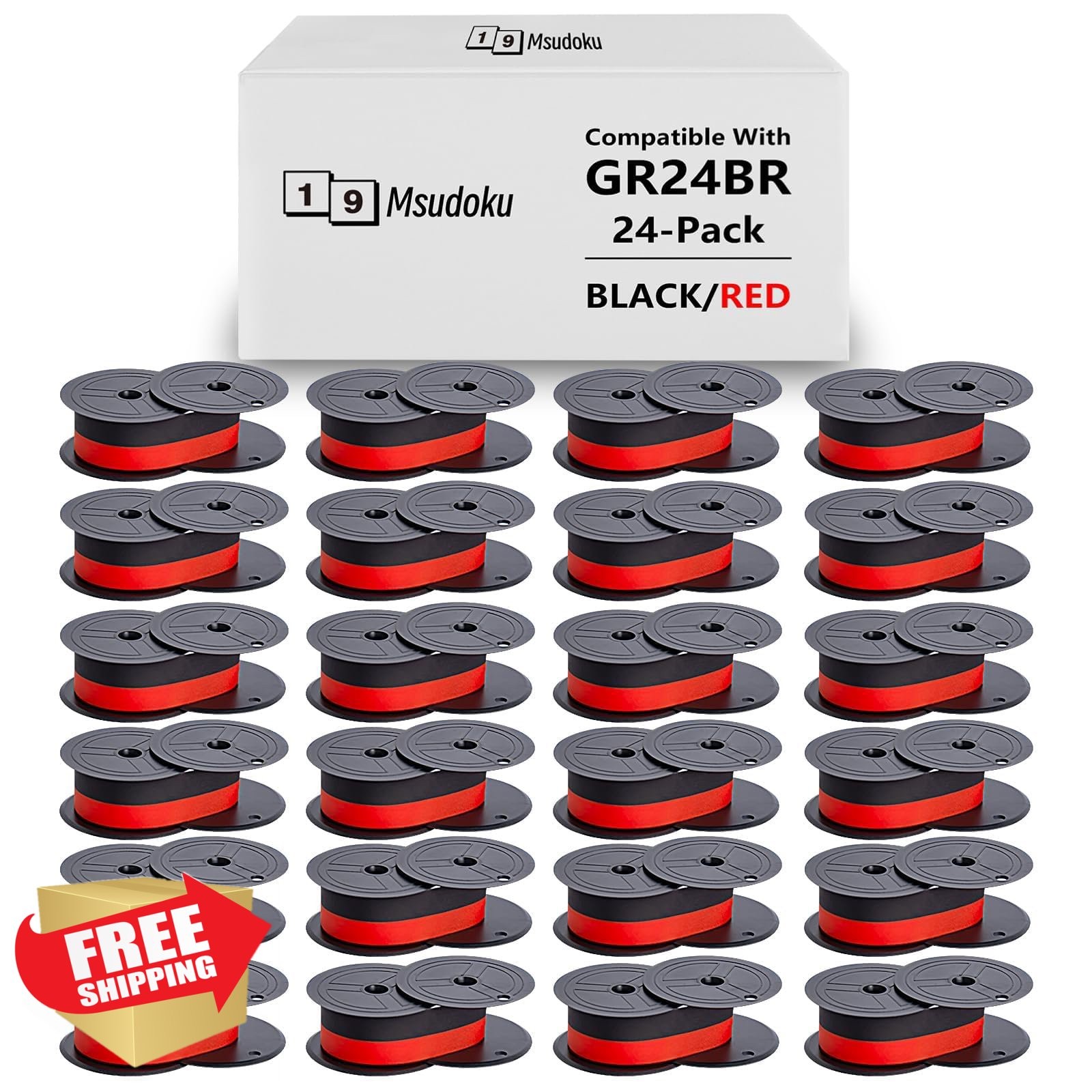 Msudoku 24 Pack GR24 Calculator Ribbon Red/Black