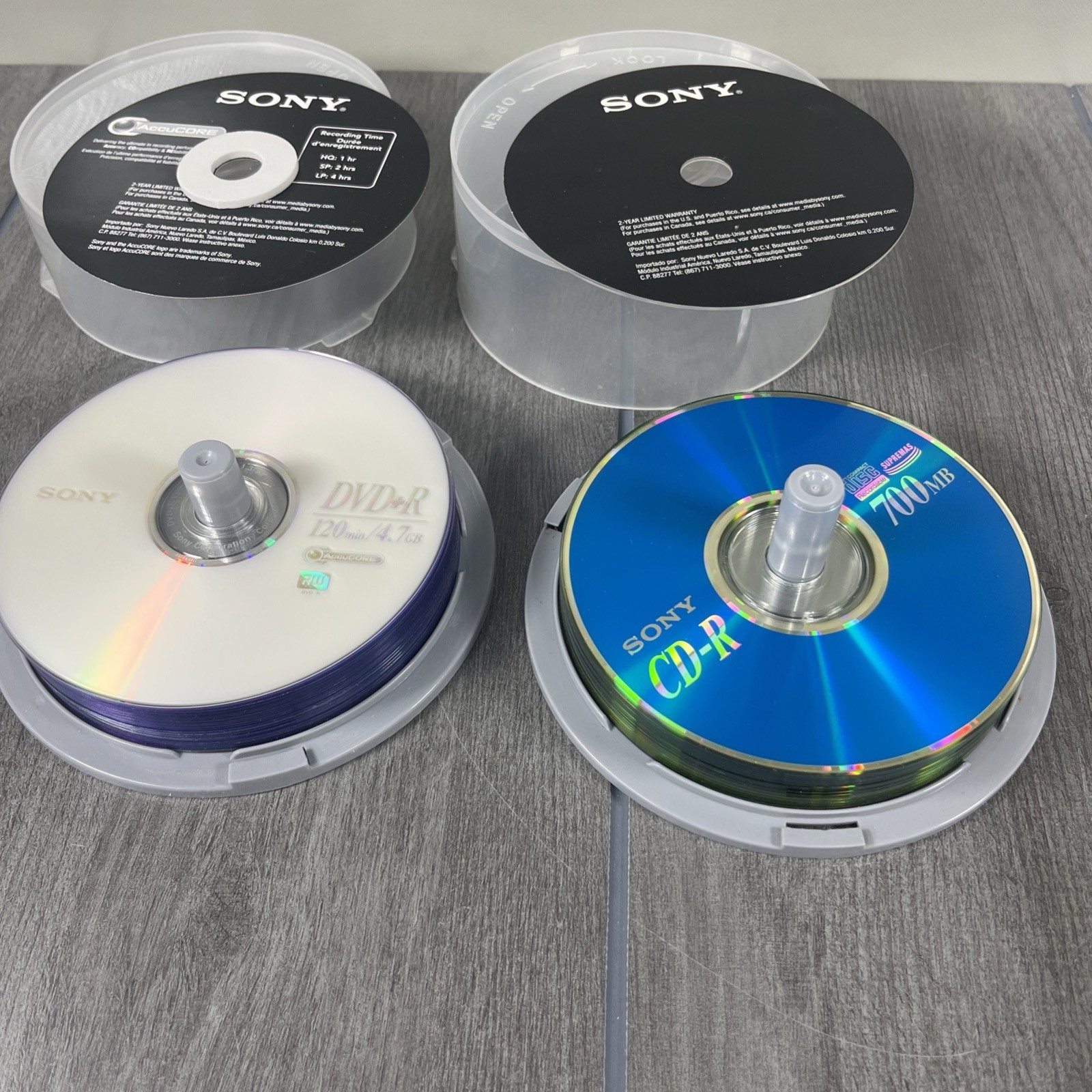 Sony Blank Recordable DVD-R 4.7GB 120 Min 15-Pack & CD-R 700MB 14-Pack Discs