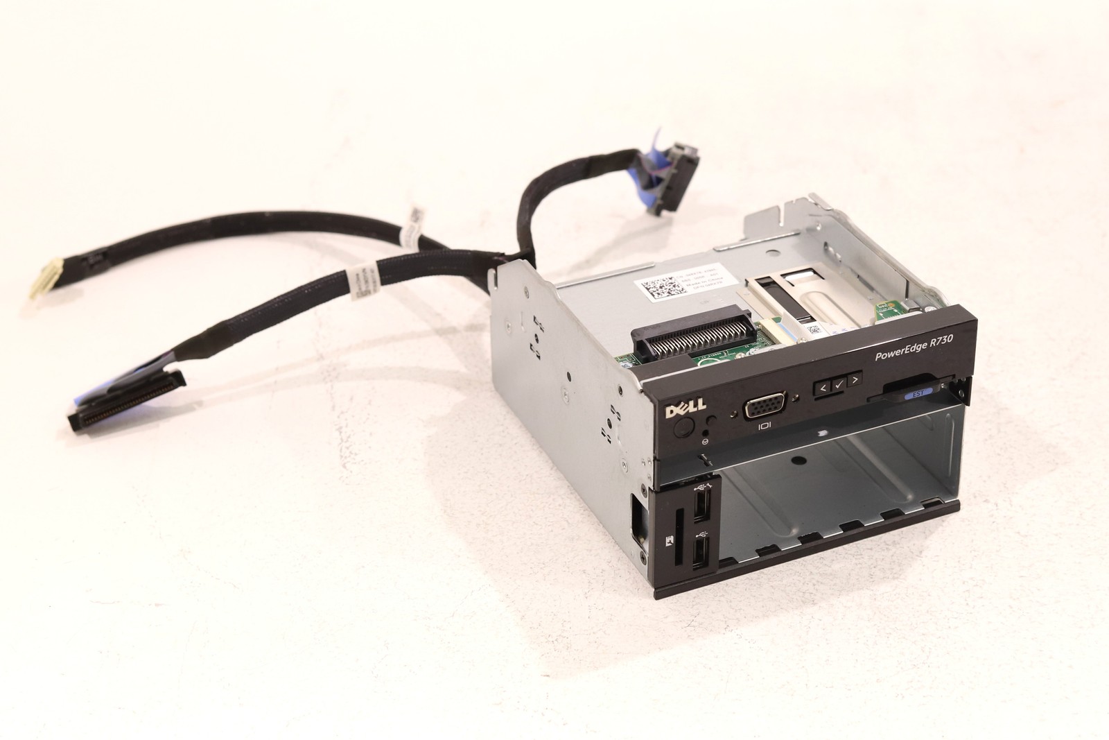 Dell PowerEdge R730 Front I/O Panel Board with Cage & Cables Dell P/N: 04RK7R