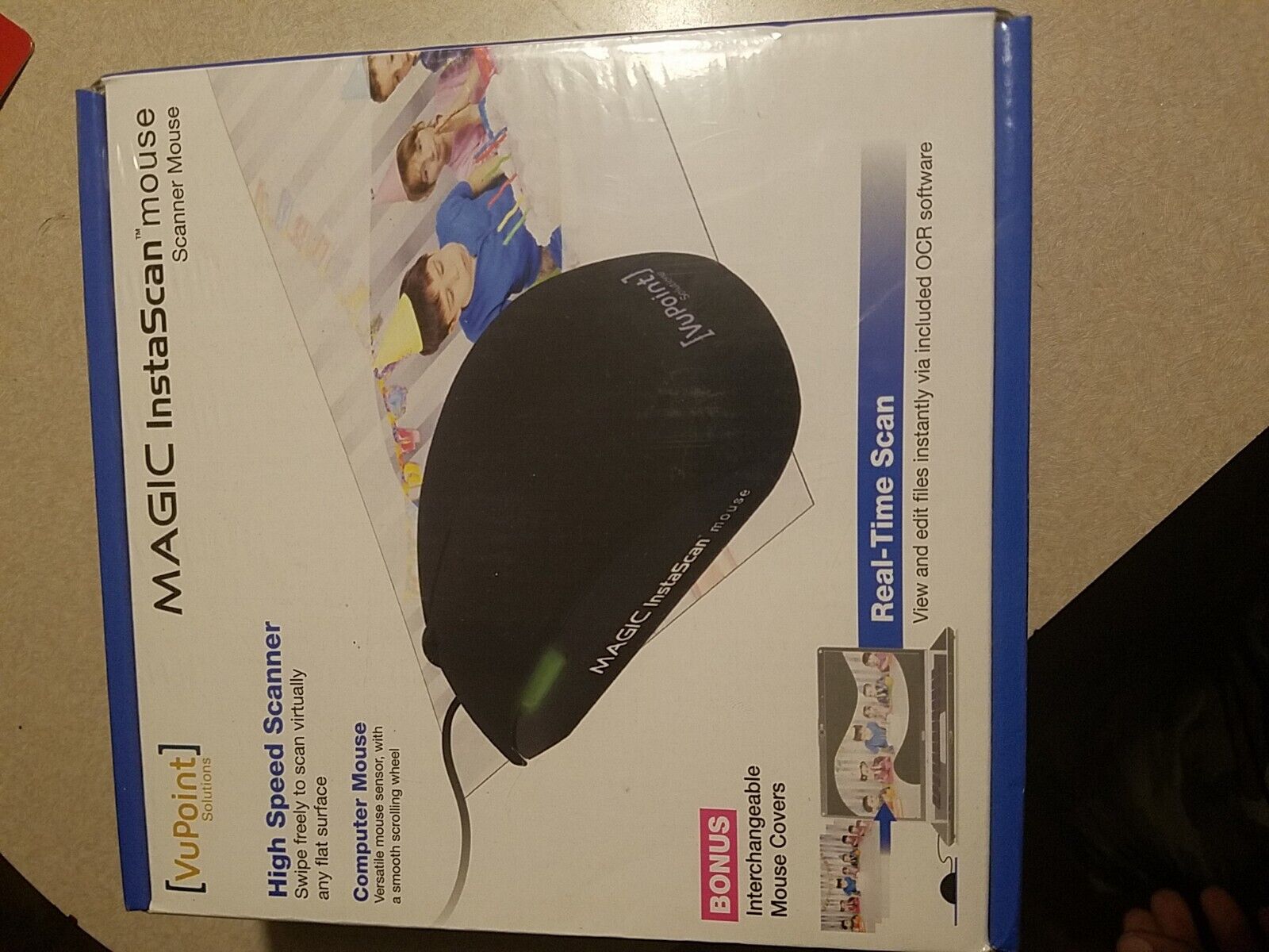 VuPoint Magic InstaScan Mouse Scanning Mouse with Interchangeable Covers - Used.