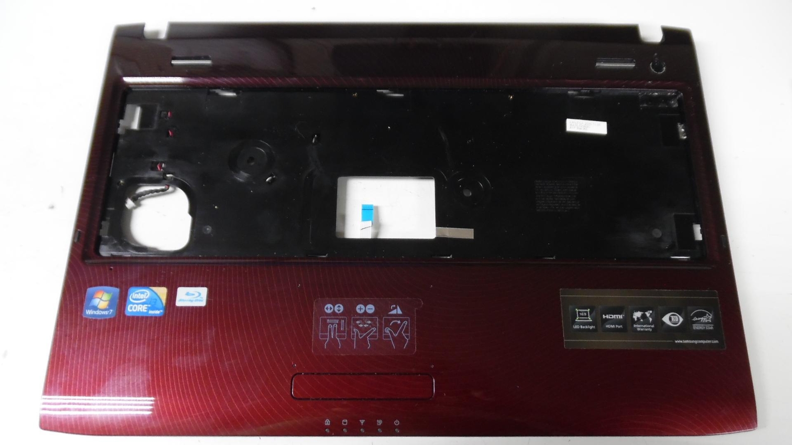 For Samsung NP-R580 - Red Palmrest w/ Touchpad - BA75-02369C