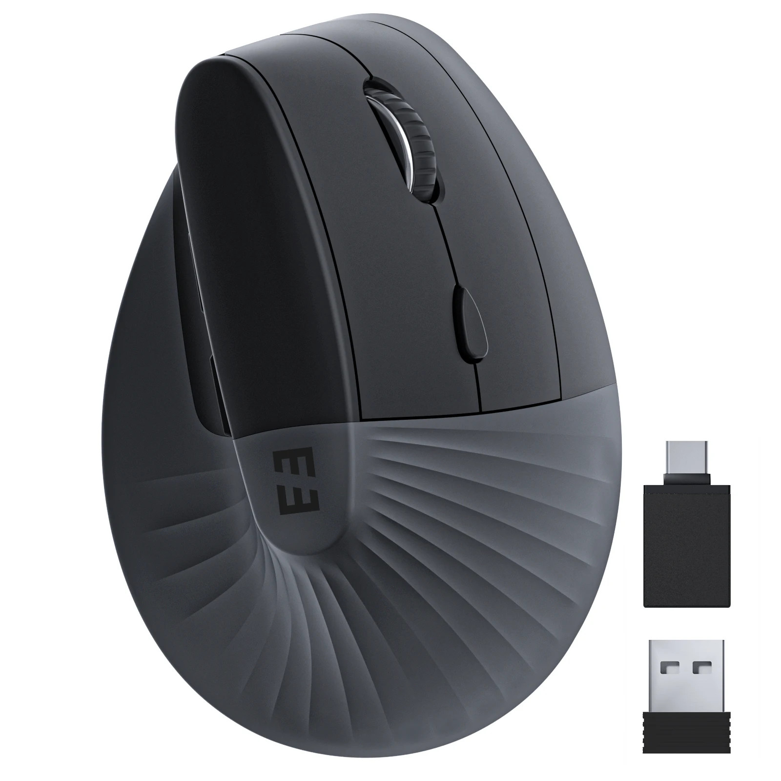 Vertical Wireless Mouse Type C Rechargeable Ergonomic USB/Type-C Receiver PC Mac