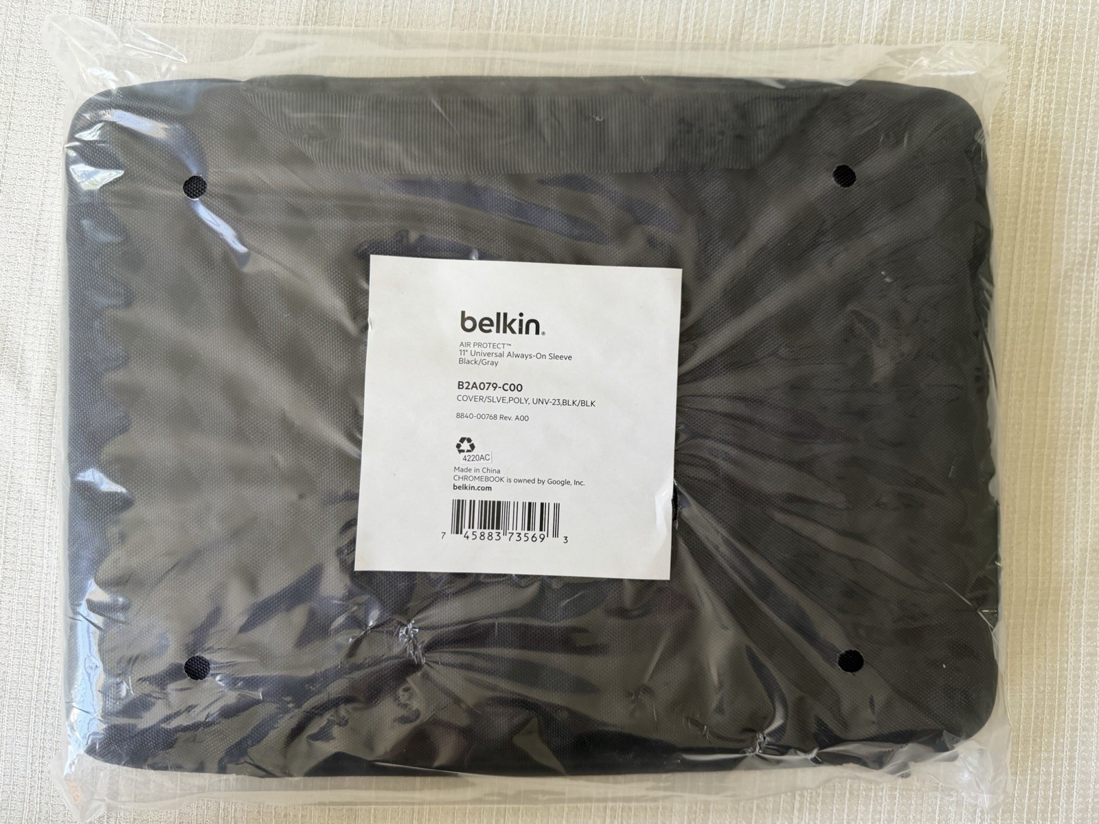 Belkin Air Protect 11" Always-On Slim Chromebook Laptop Case B2A079-C00 Black