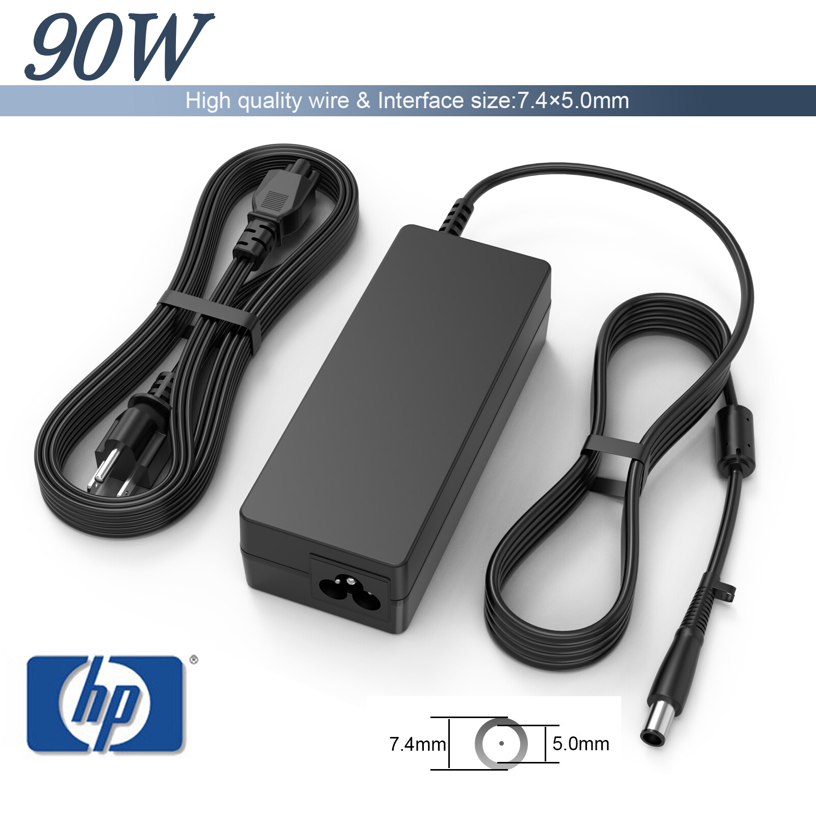 19V 4.74A 90W AC Adapter  Power Supply Charger Cord For HP Laptop 709566-001