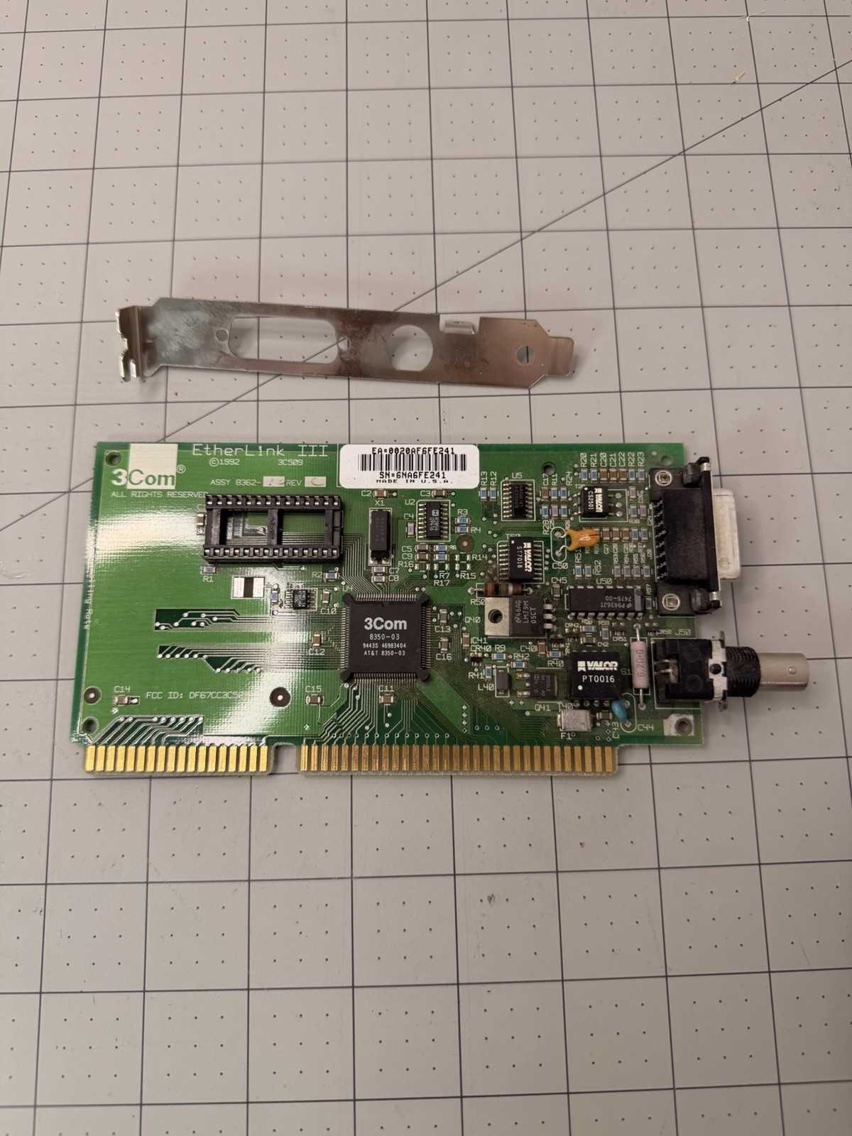 Vintage 3Com EtherLink III ISA Network Interface Card (3C509)