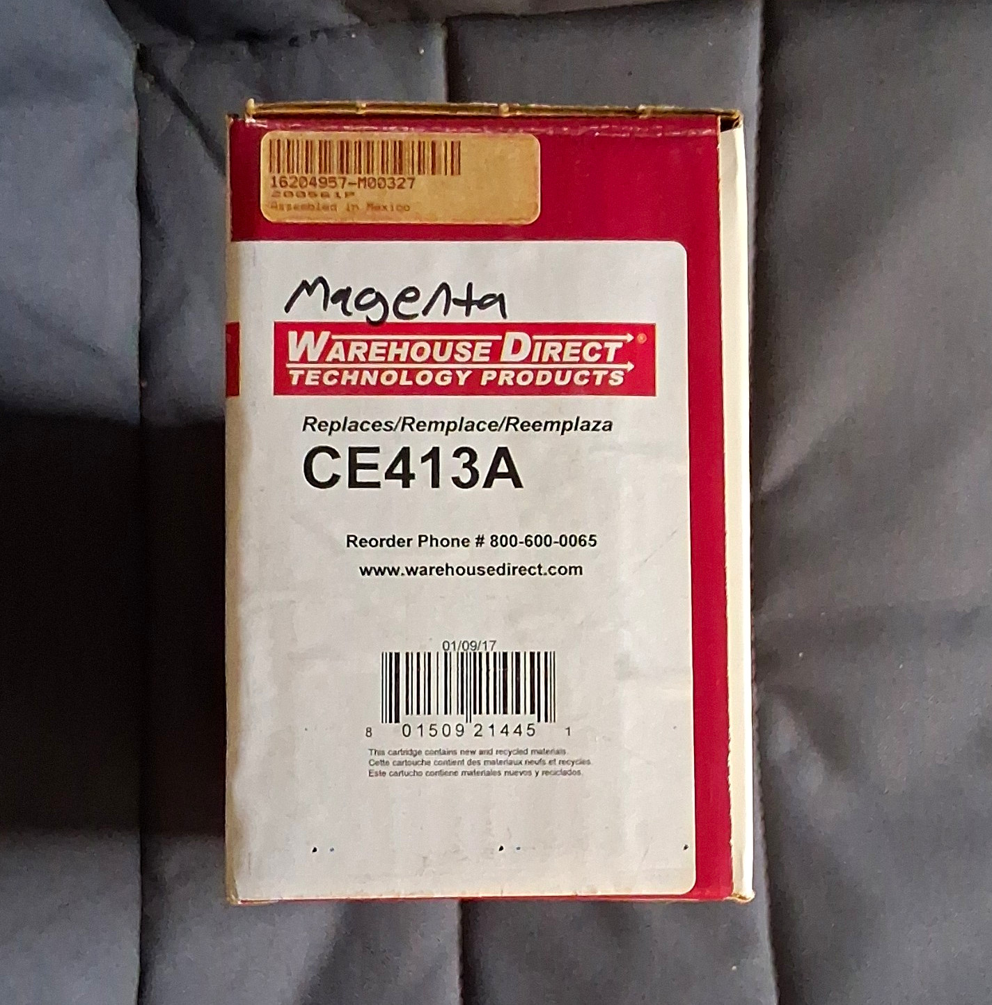 305A Warehouse Direct Compatible CE413A Magenta Laser Toner Cartridge for HP