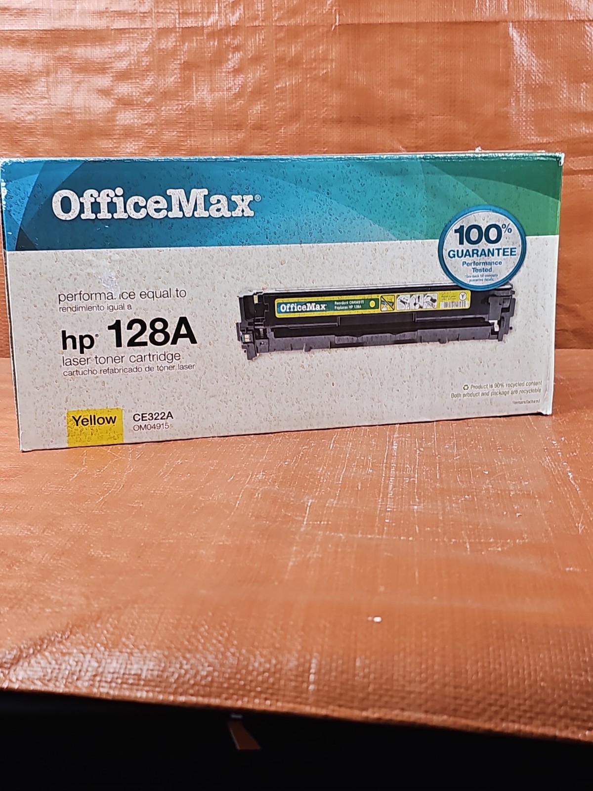 Office Max HP 128A Yellow LaserJet Toner Cartridge CE322A -