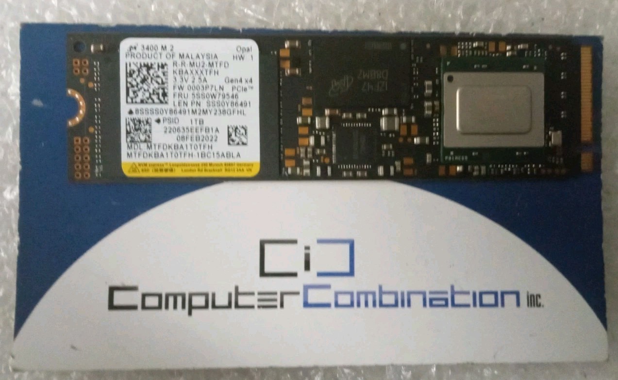 Micron 2400E 1TB M.2 2280 NVMe PCIe Gen4 SSD