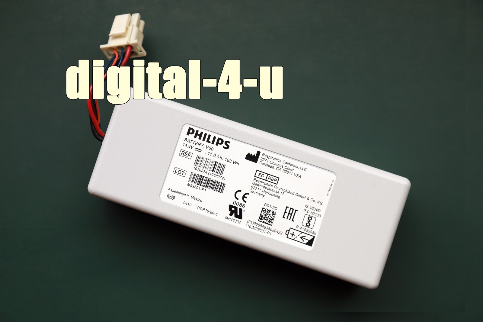 New Genuine REF 1076374 Battery For Philips Respironics V60 V60S Ventilator
