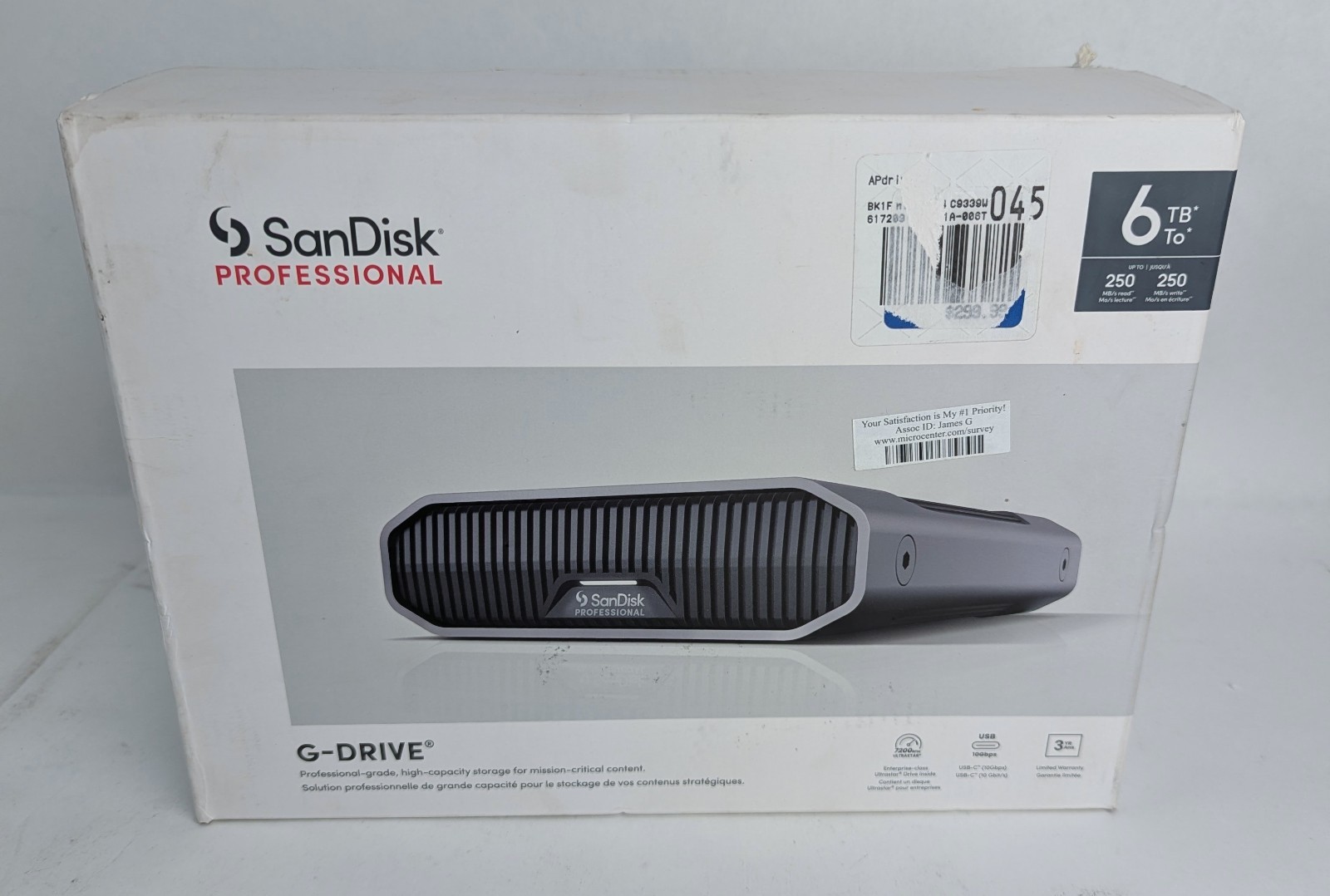 SanDisk Professional G-DRIVE USB-C Desktop 6TB Hard Drive