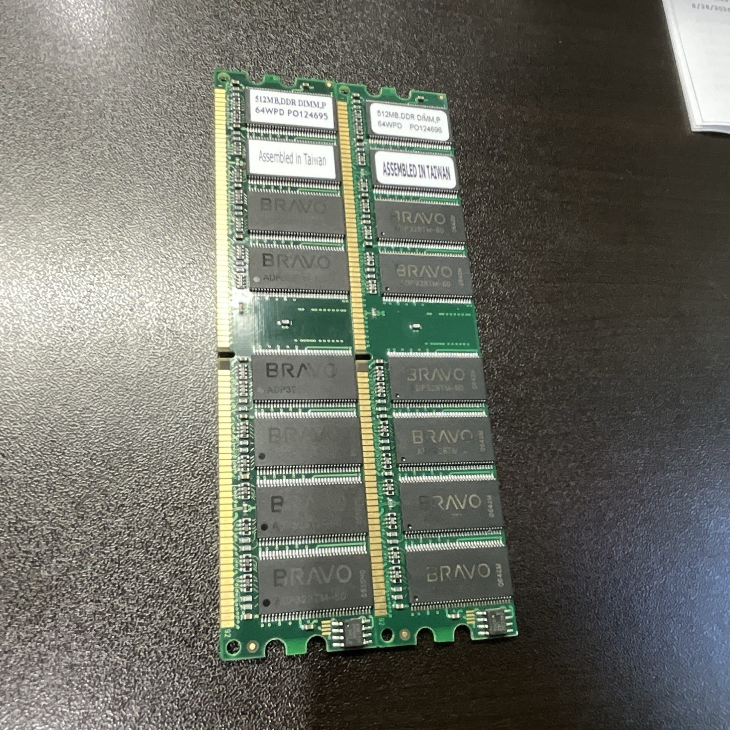 1GB Kit (2x 512MB) DDR 184-Pin Desktop RAM DIMM Memory tested