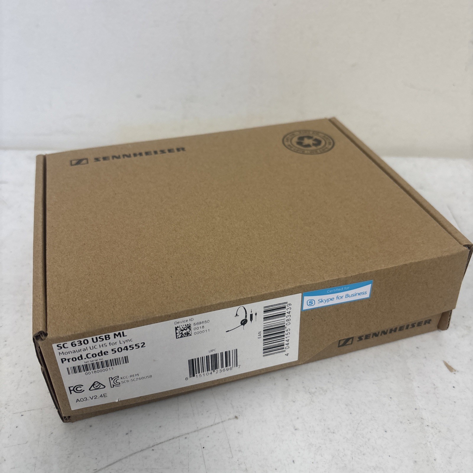 Sennheiser SC630 Premium Single-Sided Wired Headset 504556