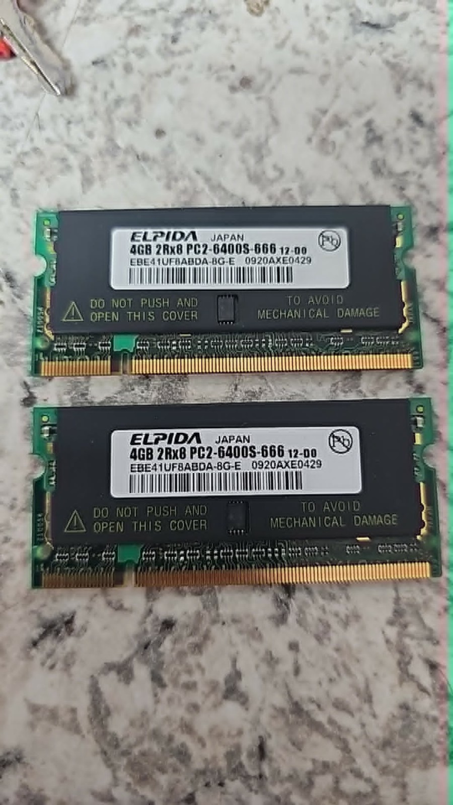 Retro Tested Clean Working 8GB Kit Elpida 2X 4GB RAM DDR2 800MHz PC2-6400S