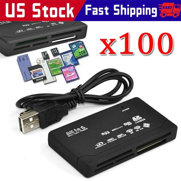 Memory Card Reader Mini 26-IN-1 USB 2.0 High Speed For CF xD SD MS SDHC LOT