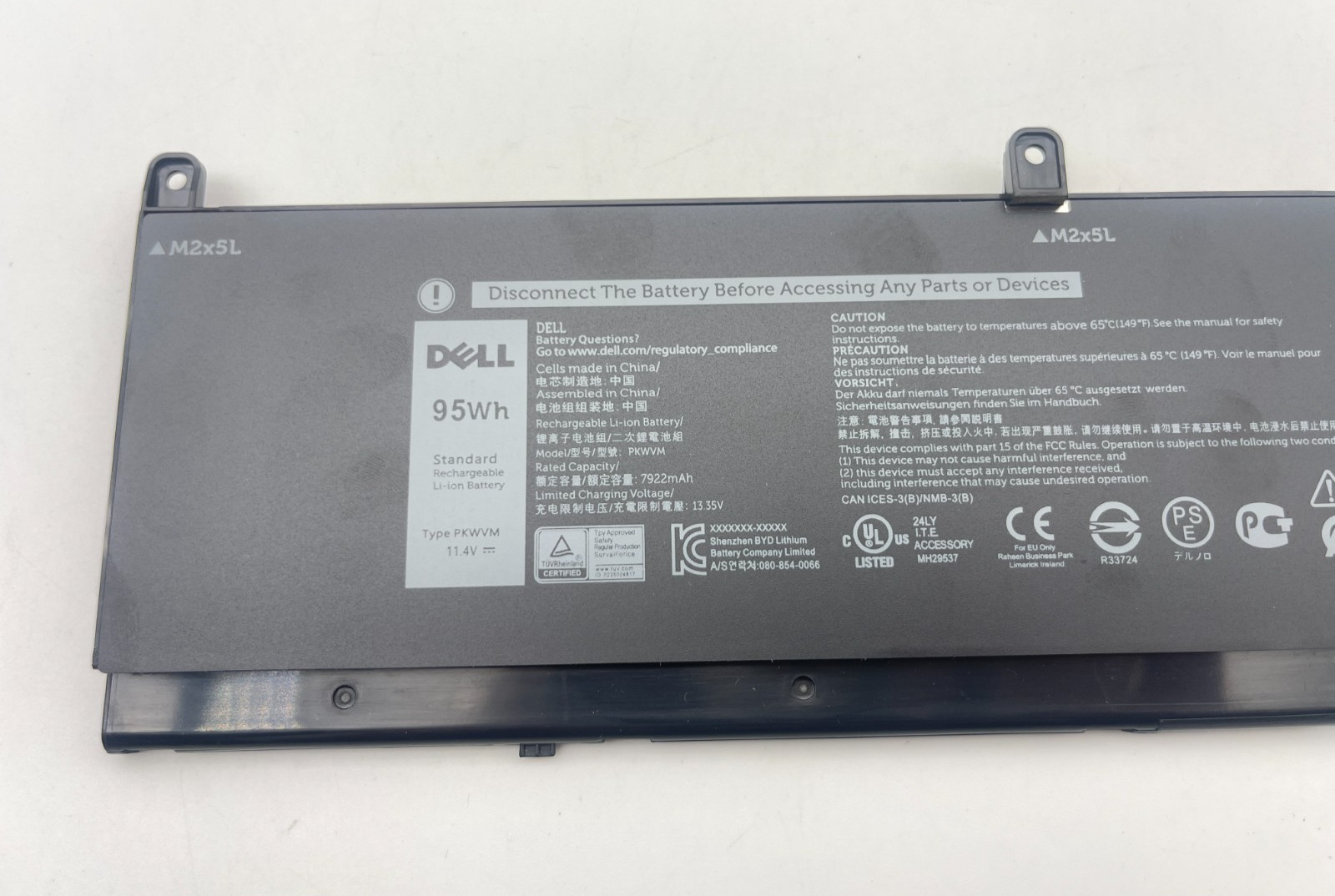 Genuine 95Wh PKWVM C903V CR72X Battery for Dell Precision 7750 7760 7550 7560 US