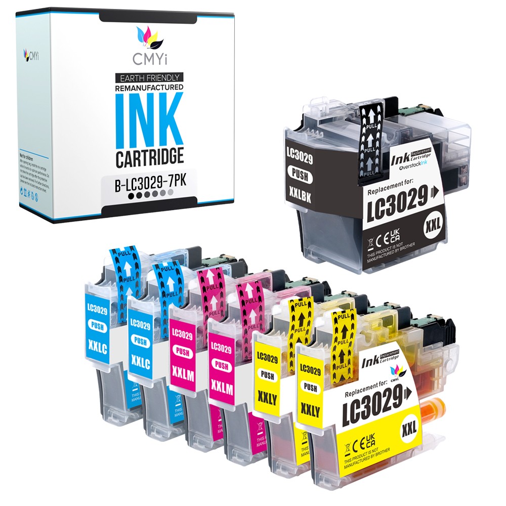 CMYi 7-Pack Compatible LC3029 Ink Cartridges fits Brother MFC-J5930DW J6535DW
