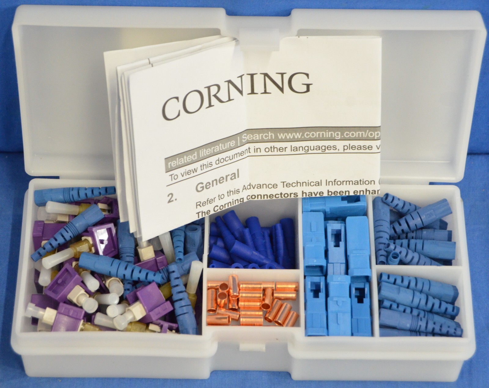 Corning Fiber Optical Connector, OSNP-SCU-900-Z, 25 Pieces In One Box.