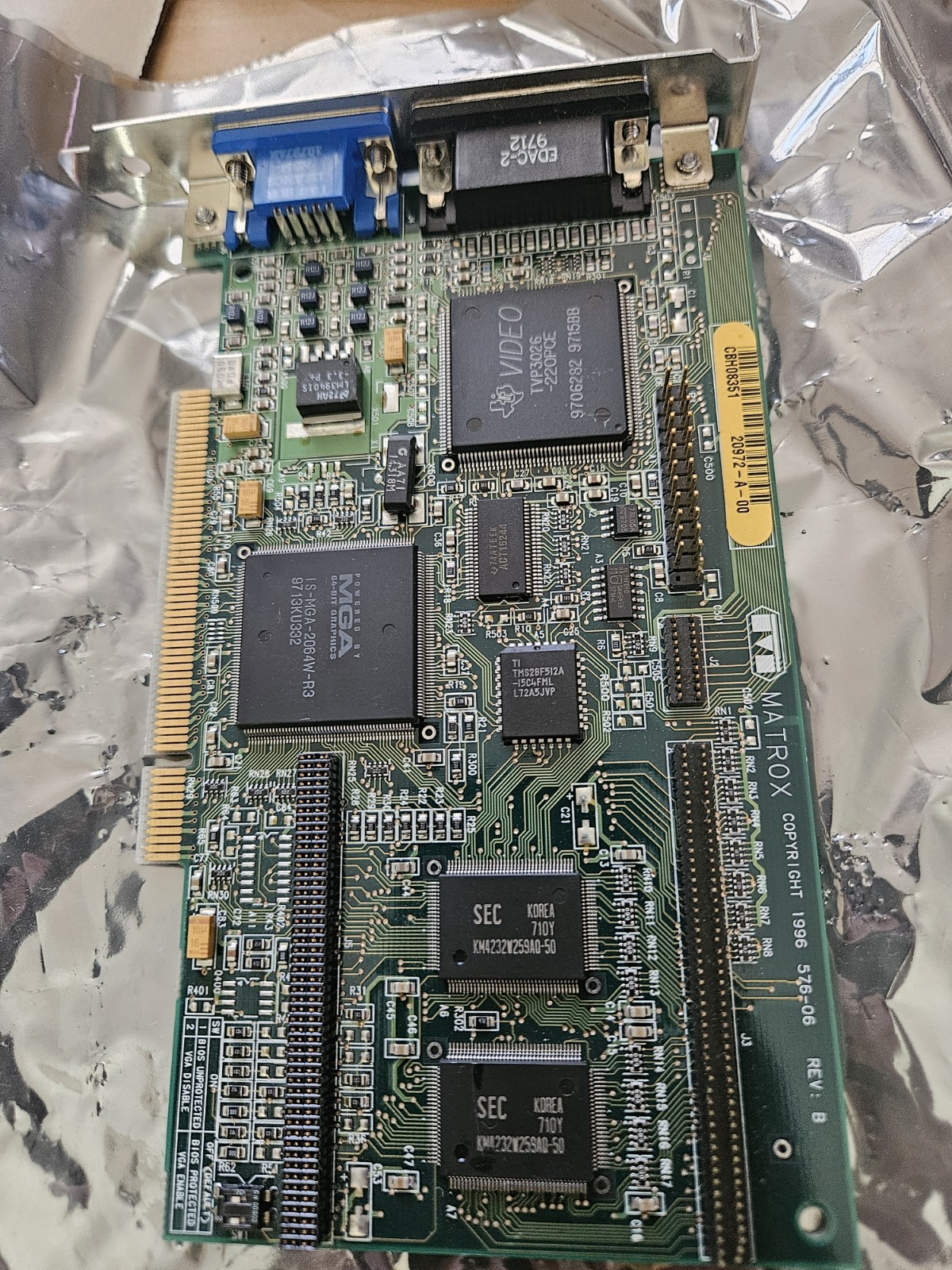 Matrox MGA Millennium 2MB WRAM PCI HP OEM MGA-M1U/2/HP5 5064-0285 WorkstationGPU