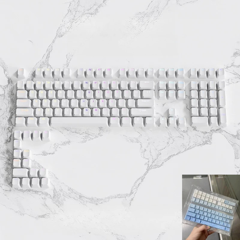 133+ Gradient Shine Through Backlit RGB Gamer Keycap for Mx Switch Keyboard
