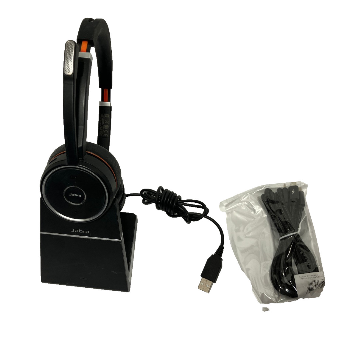 Jabra Evolve 75 HSC040W Blutooth Headset Bluetooth Wireless With Headset Stand 