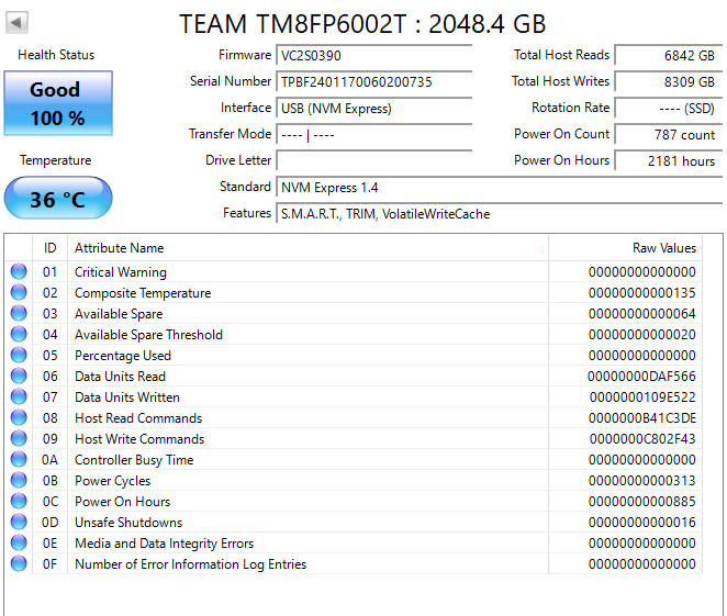 Team Group TM8FP6002T0C101 2TB,Internal,M.2 2280 Hard Drive