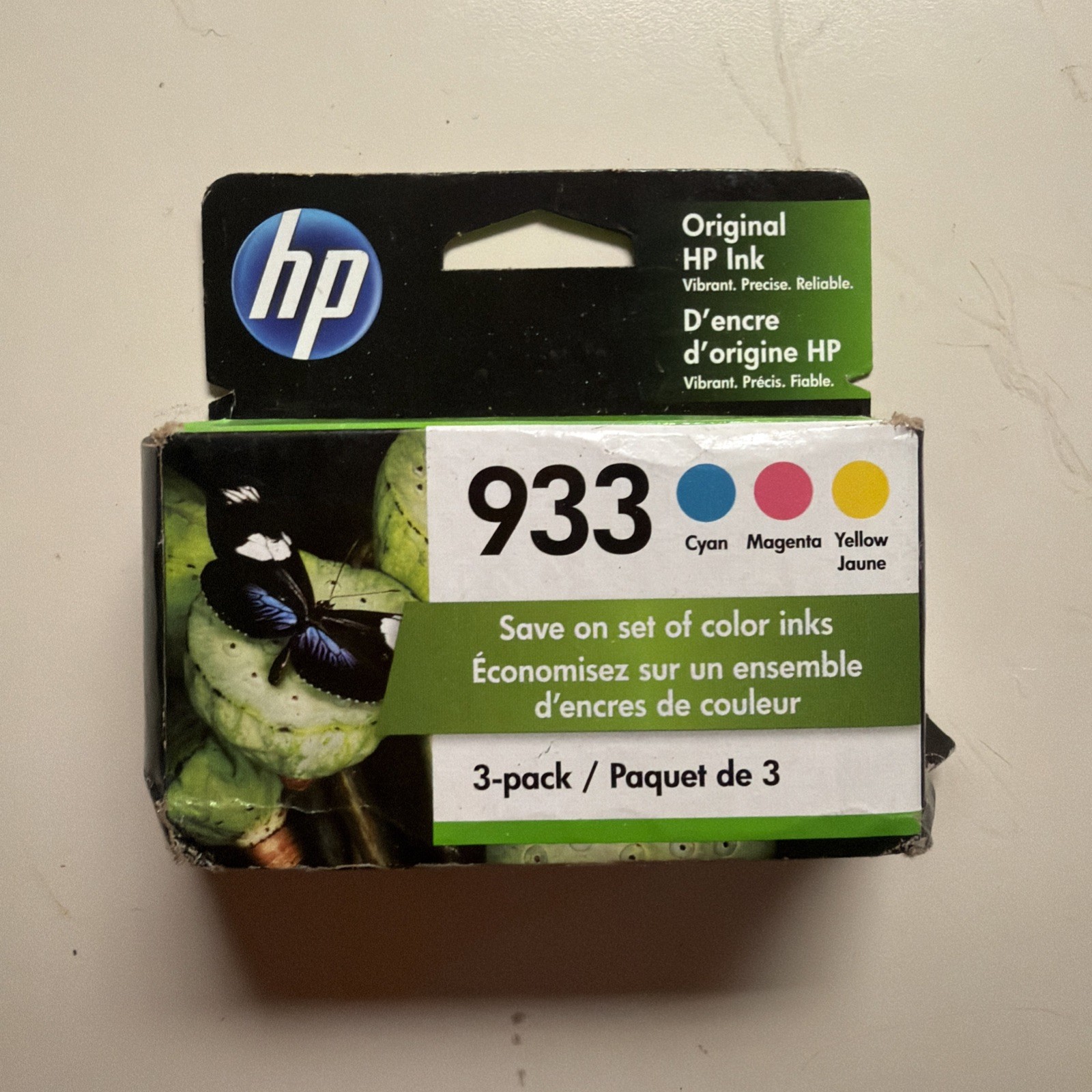 Genuine HP 933 Cyan Magenta Yellow Ink Cartridges 3 Pack Exp 05/2023 Sealed Box