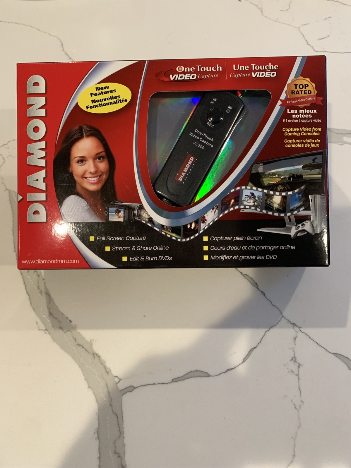 Diamond Multimedia VC500 One Touch VHS to DVD Video Capture USB 2.0 Open Box 
