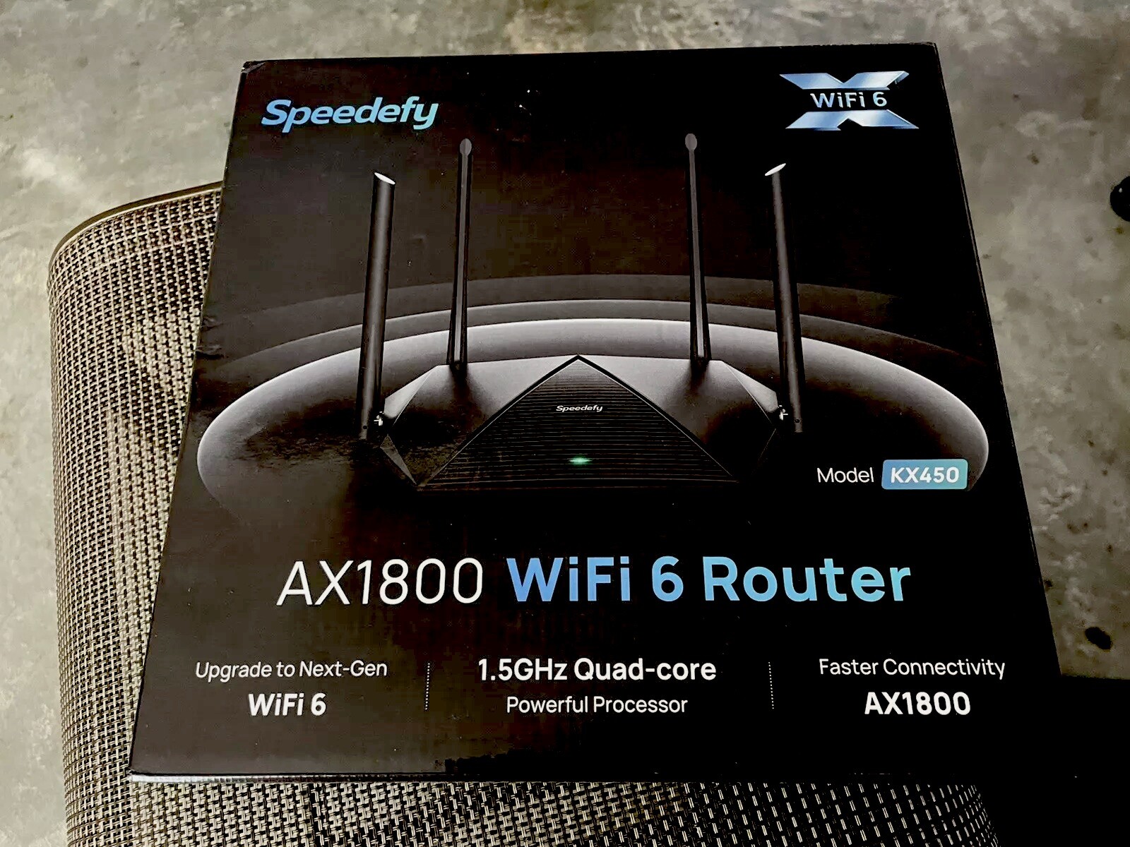 Speedefy‎ KX450 AX1800 Smart WiFi Router - Black