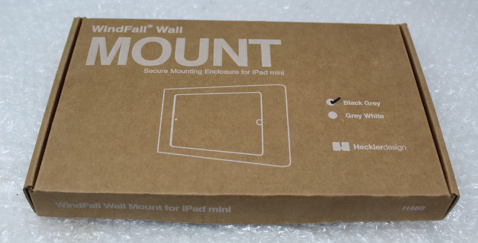 Heckler Design WindFall Wall Mount Enclosure for iPad Mini H480-BG BLACK Gray